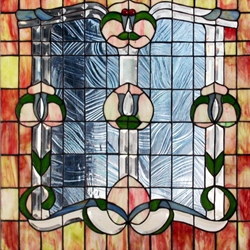 Stained window glass panel LTSPB24-24∕132