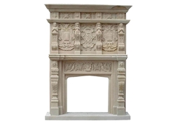 Hand-carved Marble Fireplace Mantel - LH0004