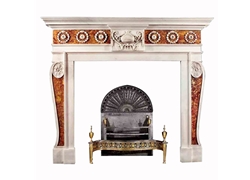 Hand-carved Marble Fireplace Mantel - LM0029