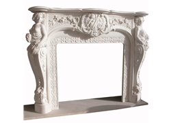 Hand-carved Marble Fireplace Mantel - LST0019
