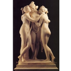 The Three Graces Neoclassical Marble Sculpture By Antonio Canova