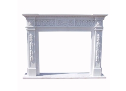 Hand-carved Marble Fireplace Mantel - SF-007
