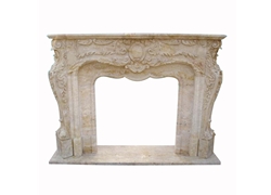 Hand-carved Marble Fireplace Mantel - SF-016
