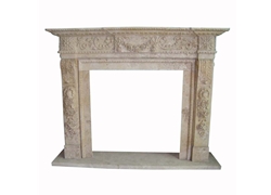 Hand-carved Marble Fireplace Mantel - SF-020