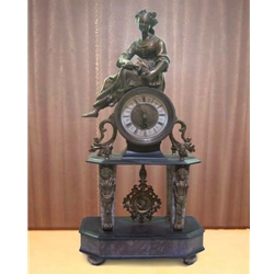 Marble-Brass Clock-K1694