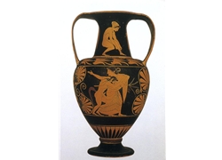 Nikosthenic Amphora Satyr with Maenad