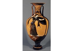 Panathenaic Amphora Athena Wearing a Chiton