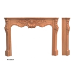 Hand carved wood fireplace-PT8007