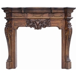 Hand carved wood fireplace-PT8016