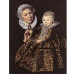 The Infant Catharina Hooft (1618-1691) with her Nurse Frans hals c. 1619-20