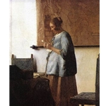 Woman in Blue Reading a Letter, 1663-64, Jan Vermeer