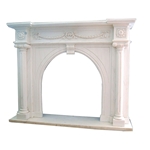 Hand-carved Marble Fireplace Mantel - LF0087