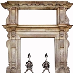 Hand-carved Marble Fireplace Mantel - LH0027