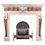 Hand-carved Marble Fireplace Mantel - LM0029