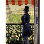 Man on a Balcony,Gustave Caillebotte, 1880