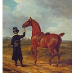 Lord Rivers's Groom Leading a Chestnut Hunter towards a Coursing Party in Hampshire 1807
