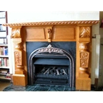 Wood Hand Carved Fireplace Surround