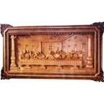The Last Supper 3D Wood Carving Relief-C