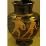 Oinochoe with Greek Warrior Attacking Persian Archer