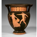 Column Krater a Nude Satyr Pursuing Amymone