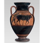 Belly Amphora Herakles Driving a Bull