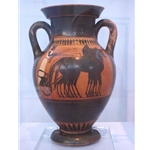 Panathenaic Amphora Chariot Black Figure