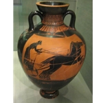 Panathenaic Amphora Chariot Race Black Figure