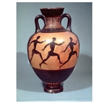Panathenaic Amphora Black Figure Depicting a Foot Race