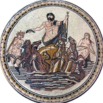 Marble Mosaic Medallion - MM074
