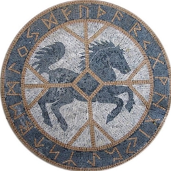 Marble Mosaic Medallion - MM298