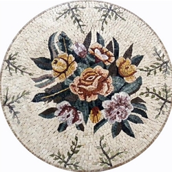 Marble Mosaic Medallion - MM309