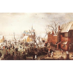 Winter Scene at Yselmuiden c. 1613 Hendrik Avercamp