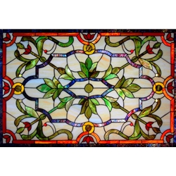 Stained window glass panel LTSP25-39∕36B
