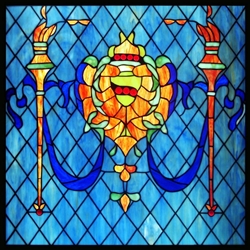 Stained window glass panel LTSP24-24∕77