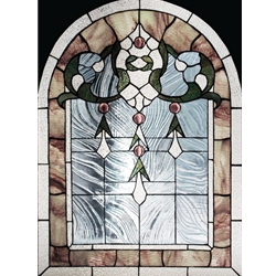 Stained window glass panel LTSP30-22R∕97