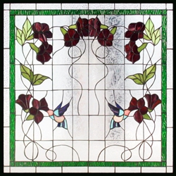Stained window glass panel LTSP28-28∕117