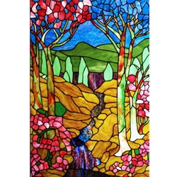 Stained window glass panel LTSP35-23∕124