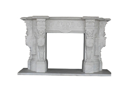 Hand-carved Marble Fireplace Mantel - LF0043
