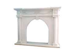 Hand-carved Marble Fireplace Mantel - LF0087