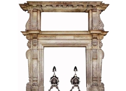 Hand-carved Marble Fireplace Mantel - LH0027