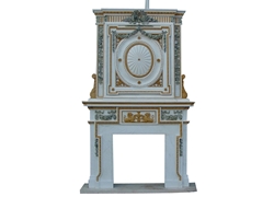 Hand-carved Marble Fireplace Mantel - LH0046