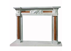 Hand-carved Marble Fireplace Mantel - LM0051