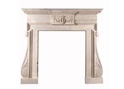 Hand-carved Marble Fireplace Mantel - LSA0059