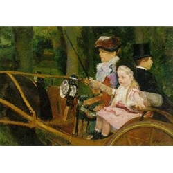 Driving,Mary Cassatt, 1881