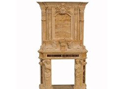 Hand-carved Marble Fireplace Mantel - SF-130