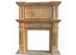 Hand-carved Marble Fireplace Mantel - SF-132