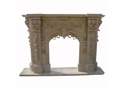 Hand-carved Marble Fireplace Mantel - SF-138