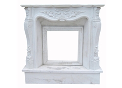 Hand-carved Marble Fireplace Mantel - SF-163