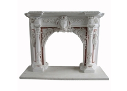 Hand-carved Marble Fireplace Mantel - SF-166