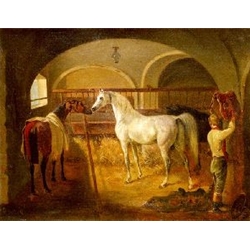 In the Stable. Jacques Laurent Agasse ,1767-1849